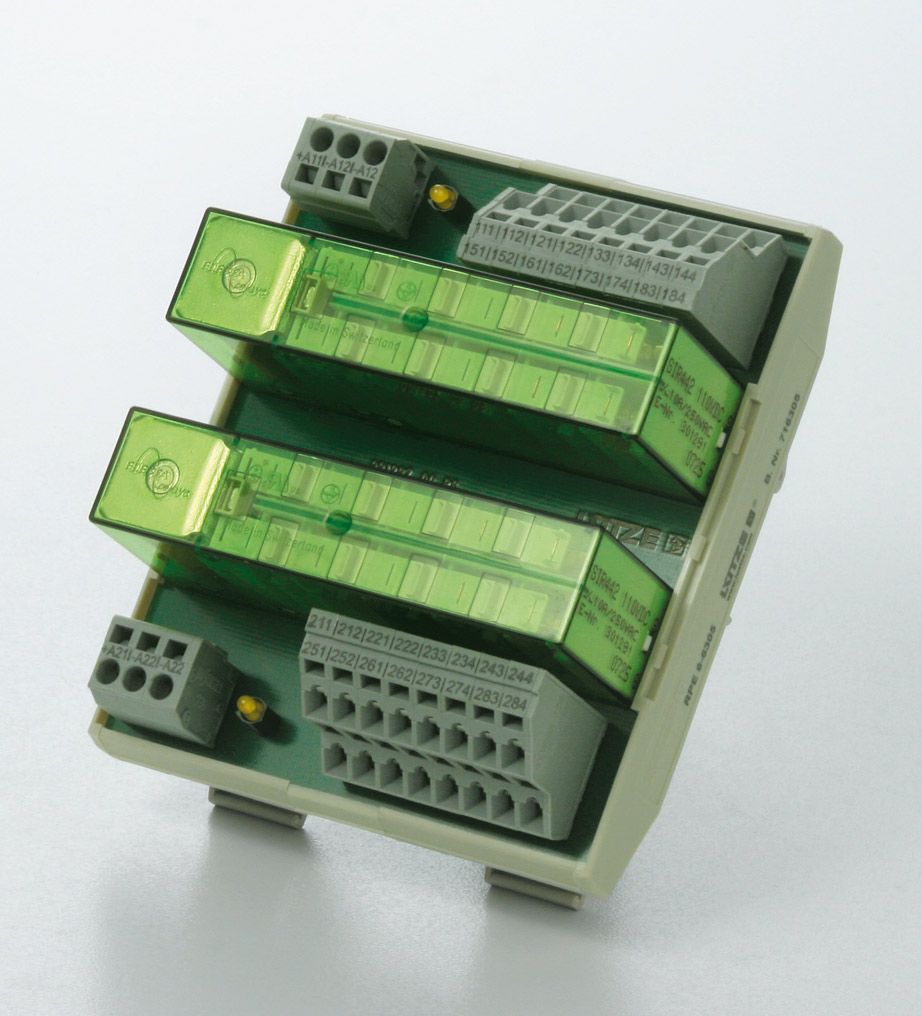 Relay module with positive-action contacts - Lütze Transportation GmbH