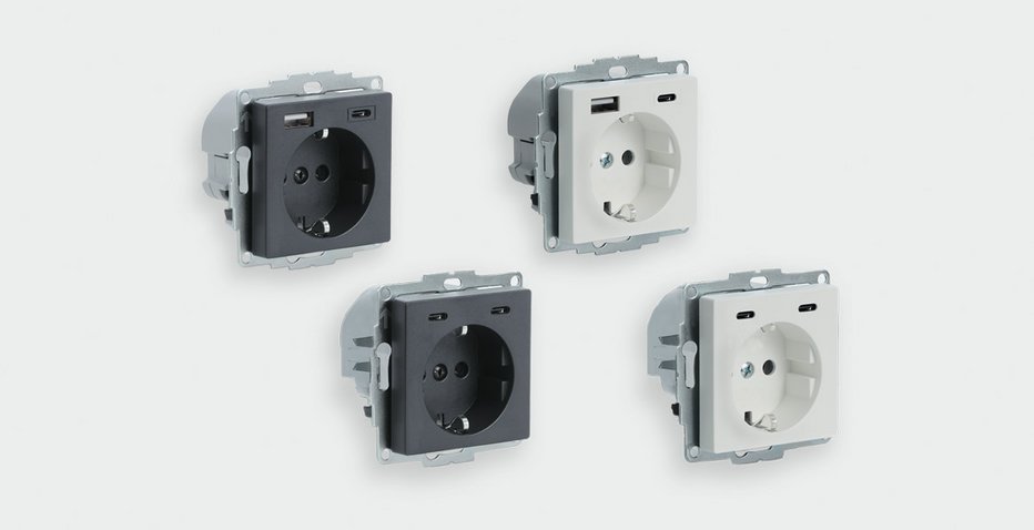 Rail-compatible 230 V sockets with USB-C charger ports - Lütze Transportation GmbH